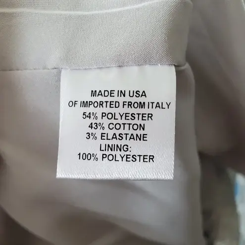 Drew Anthropologie Metallic Silver Tuxedo Stripe Blazer Jacket Size L