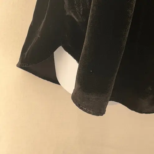 April Cornell Velvet Button Up Shirt Medium Black