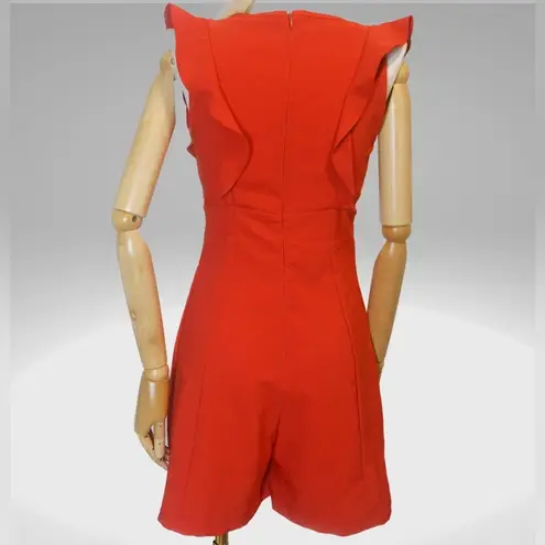 Ela colombian brand, Red Mini Jumpsuit with Ruffles, NTW Size 10 - Image 4