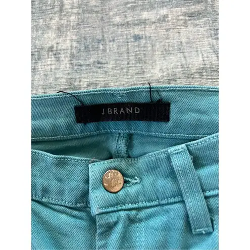 J Brand  Selena Crop Frayed Hem Mid Rise Bootcut Jeans in Marcel Blue Size 24