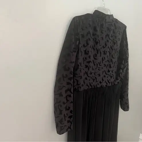 Coldwater Creek Vintage Elegant Black Long Sleeve Dress