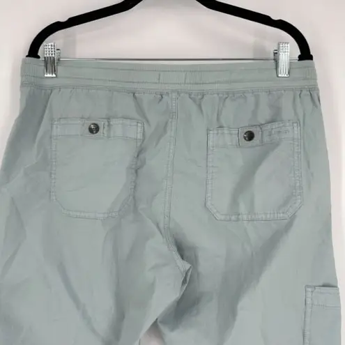 LL Bean Women’s Cargo Utility Camp Pants Crop Blue Size M Trail Hiking Active Size M