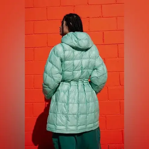 NWT Free People Movement Patricia Packable Puffer In Misty Green Blue