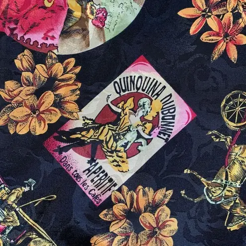 Vintage 90s Sport Jacket Black Yellow Zip Front Windbreaker Floral Equestrian Black Size undefined