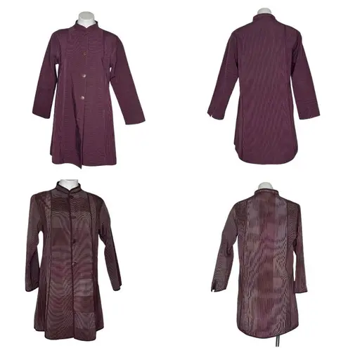 REVERSIBLE Coat Lightweight Nehru Collar Maroon Wine Color LAGENLOOK Fits M