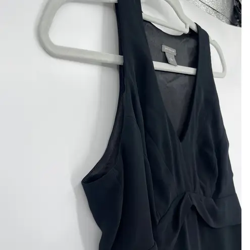 Ann Taylor Tiered Ruffle Chiffon Dress 8 Cocktail Empire Waist Whimsigoth Black