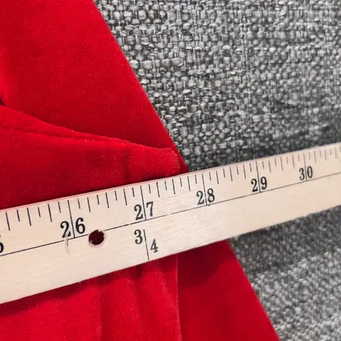 Woman Within Velour Tunic Blouse Size 2X Red Soft Comfy Easy Wear And Maintainance Red Fall