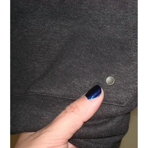 prAna NWT New Womens M Cozy Up Poncho Charcoal Heather Dark Gray Pocket