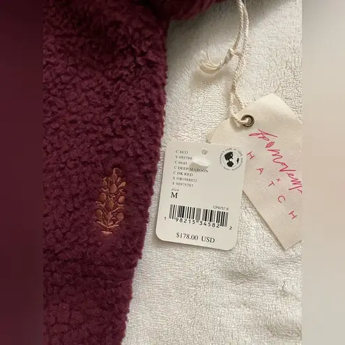 Free People Movement Hatch NWT Hit The Slopes Fleece Jacket maroon Size M Purple