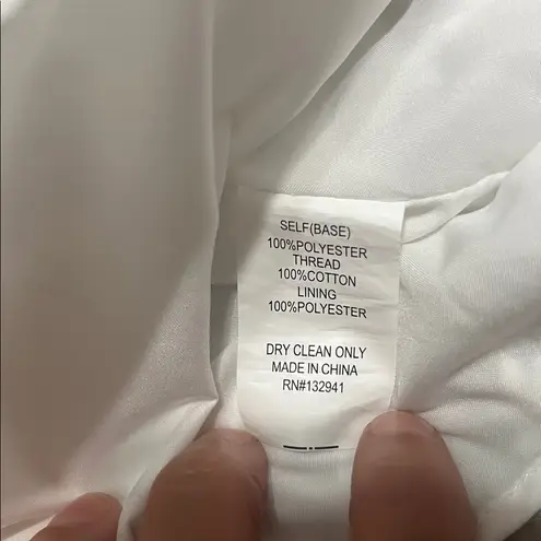 Amanda Uprichard  Candia Embroidered Eyelet Puff Sleeve Babydoll Mini Dress White