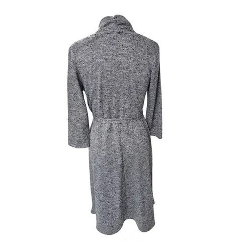Chaus New York Poly/ Cotton Knit A line Dress Belt Gray/Black Speckled Sz L Black Size L