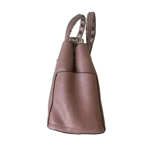 DS Fashion NY Triple Compartment Satchel Crossbody Guitar Strap Dark Mauve NWT