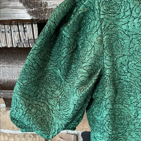 Hyacinth House Jacquard Noelle Top NWT Green Size XS