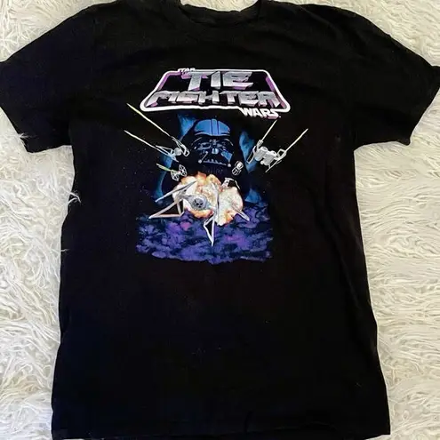 Star Wars  T Shirt Womens Size Medium Tie Fighter Black