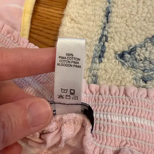 Cosabella Maternity Pima Cotton Pajama Set, size L, pants & tank, pink stripe