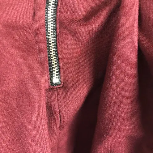 ARITZIA WILFRED Tartine Burgundy Fit and Flare Dress Size 2 Red