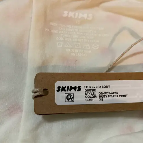 SKIMS Fits Everybody Heart Romper Onesie XS