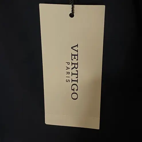 Vertigo Paris New Black Ruffle Layered Lined Boho Blouse Size M $140