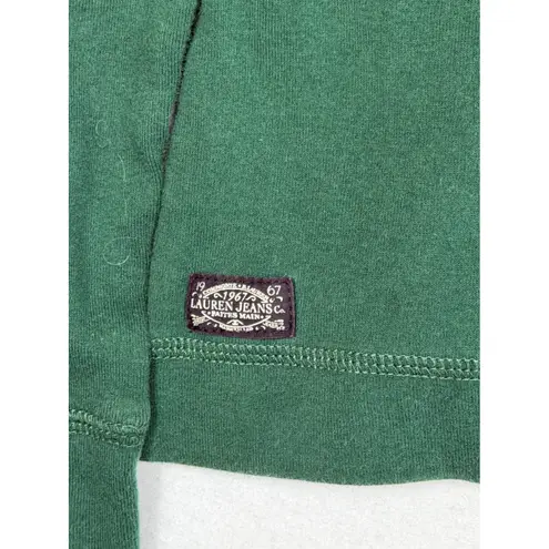 Lauren Jeans Co Ralph Lauren Green Long Sleeve shirt Women's XL Zipper Detail