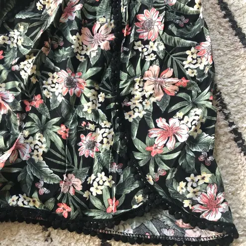 Floral shorts romper
