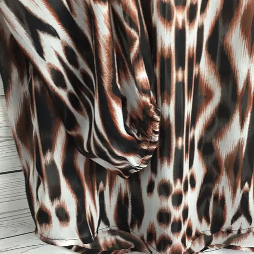 Ro & De  Sheer Animal Print Blouse