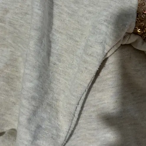 Gold/tan Sequin Zip Up Hoodie. Size Large (more Like Medium) Gold