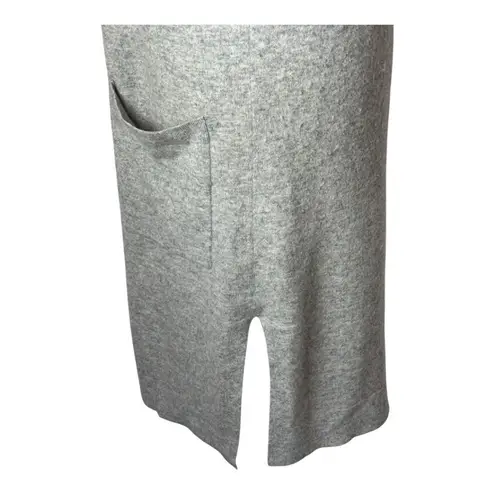 Neiman Marcus Sweater Women Small Gray Cashmere Open Long Line Cardigan Luxury - Image 6