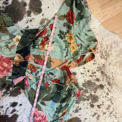 Farm Rio Marilla Maxi Dress Floral Kimono Bohemian Size XS
