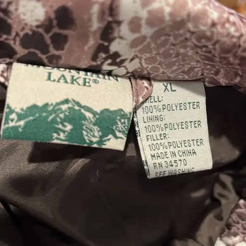 Mountain Lake Puffer Snake Print Full Zip Vest