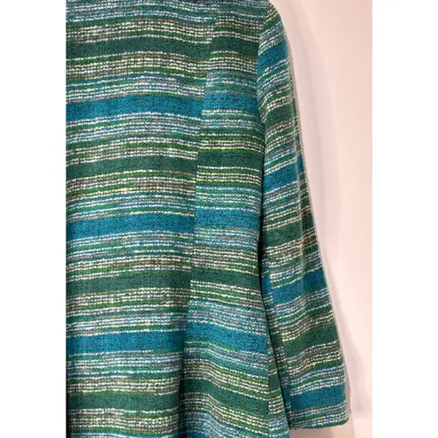 Arrata Jacket Coat Green Turquoise Size Small NWOT Cream Collar Boho Indie Blue