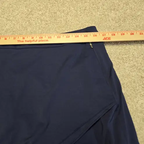Peter Millar Laura Wrap Golf Skort Skirt Womens LG Blue Pull On Pickleball