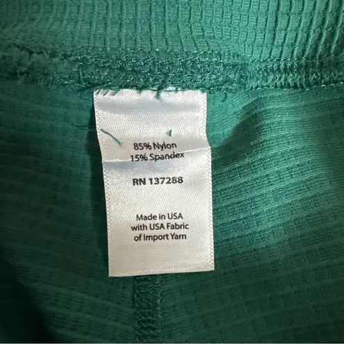 YEAR OF OURS Green Side Striped Thermal Ski Belted Waffle Knit Leggings Size 2X