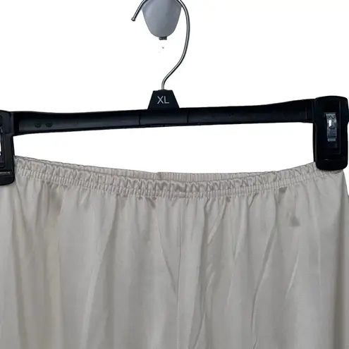 Vanity Fair Vtg Ivory Soft Nylon Pajamas Size Petite Extra Small Silky Satin