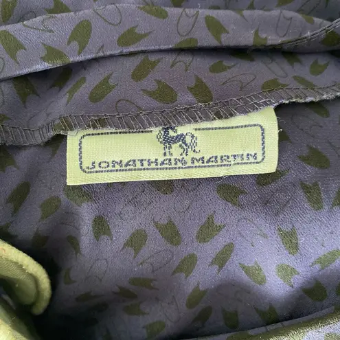 Jonathan Martin sz M Purple Black A-line Midi Vintage Dress