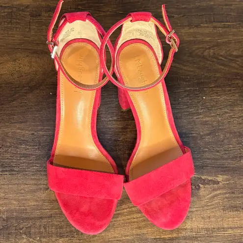 J. McLaughlin  Bright Pink Suede Block Heel Sandal - size 7.5M - Image 3