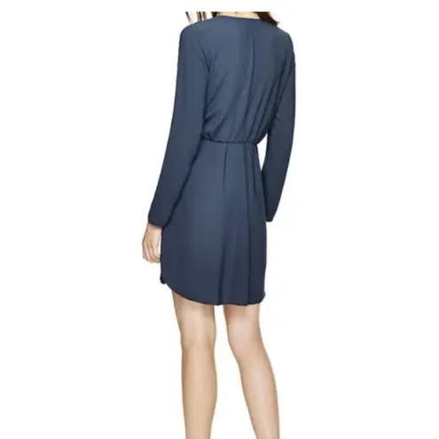 Wilfred Aritzia Brunelle Long Sleeve Mini Dress in Blue Gray size Medium $135