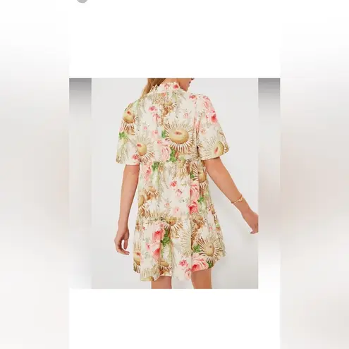 Hyacinth House Margot Maxi Dress S Navy Marigold Floral Ruffle Strapless NWT Brown Size M