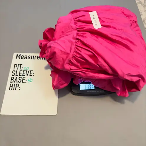 Hot Pink Ruffle Tiered Maxi Dress V Neck Tie Back Occasion Party Size XL