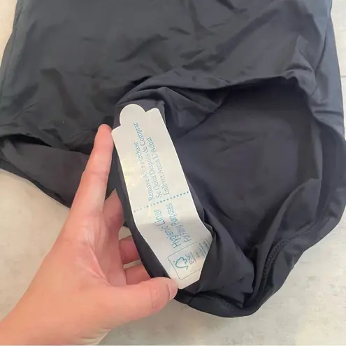 ANDIE NWT Swim Black Luzon One Piece Small Halter Open Back Dramatic Minimalist