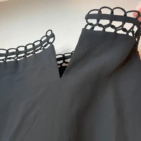 Lafayette 148 New York Dress Size 14 Black Sleeveless Lined Career Work Office