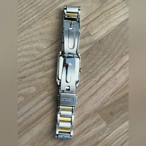 Citizen Eco-Drive Ladies Watch Two Tone Bracelet White Dial Solar