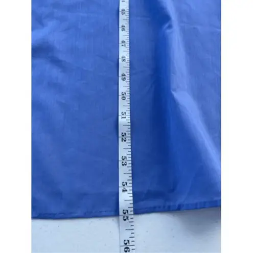 70s VTG Val Mode Maxi Dress Lounge Gown Purple Floral Trim Blue Medium Blue