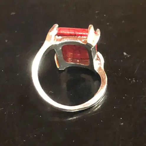 Ruby New Opaque Silver Ring Size 6 1/2
