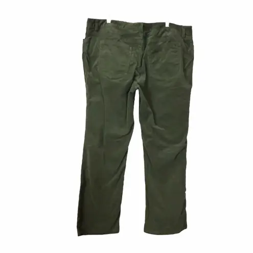 Coldwater Creek Corduroy Pants Mid Rise Stretch Olive Green Women’s Size 18W