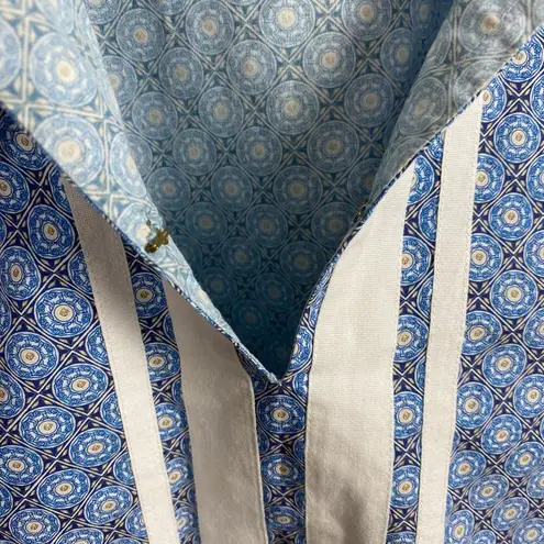 NicoBlu Cotton Capri Tunic in Blue Vietre Porcelain Print Sz.2X