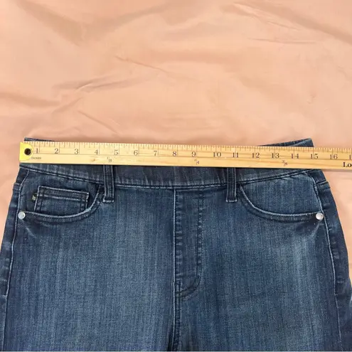 Judy Blue Jegging Dolphin Hem Shorts Stretch Dark Wash Denim Frayed Cutoff L