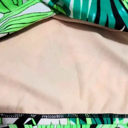 Swimsuits for All S4A Swim Sexy Floral Palm Tropical Halter Tankini Plus 18 NEW Green