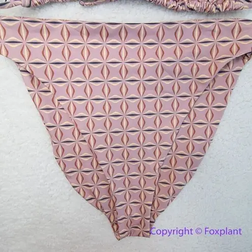 New! Set! Beth Richards Boheme chai geo bikini , top size XL, bottom size L Brown