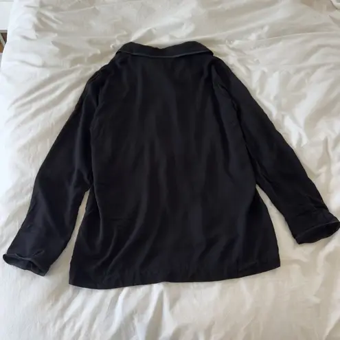 Sleeper Black Party Pajama Top Women’s Size M Button