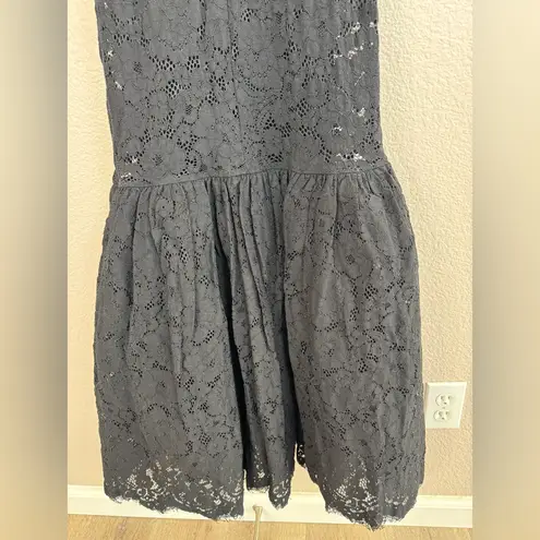 Lulus Instinctively Stunning Black Lace Trumpet Bustier Maxi Dress size Small